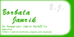 borbala jamrik business card